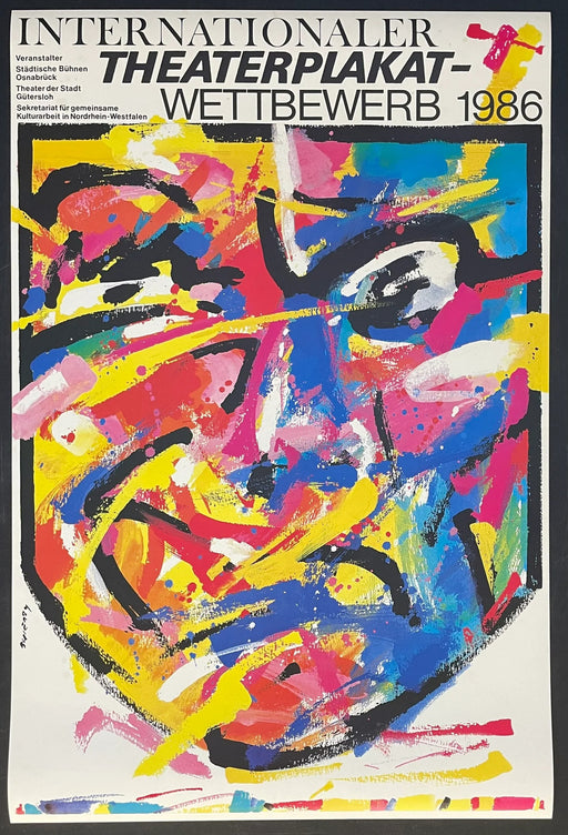 Internationaler Theaterplakat Wettbewerb (1986) Original German Poster 22x33
