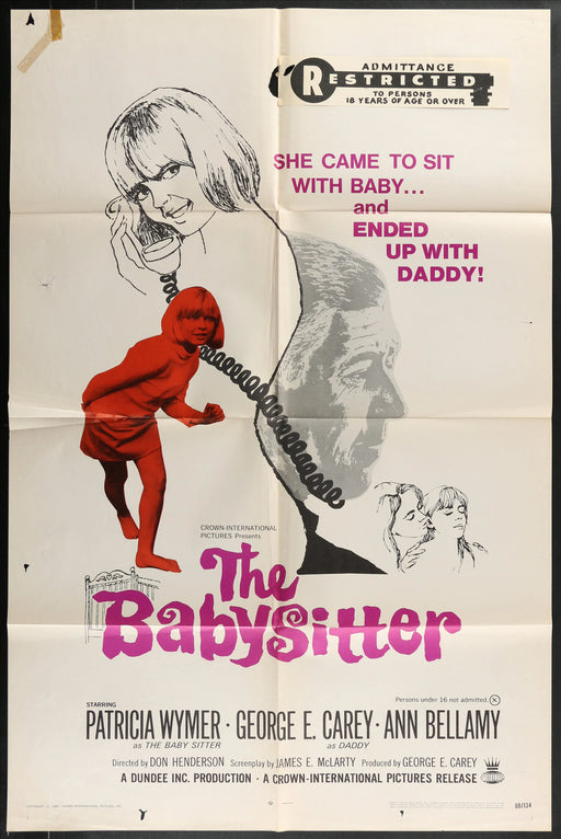 The Babysitter (1969) Original Movie Poster Folded 27x41