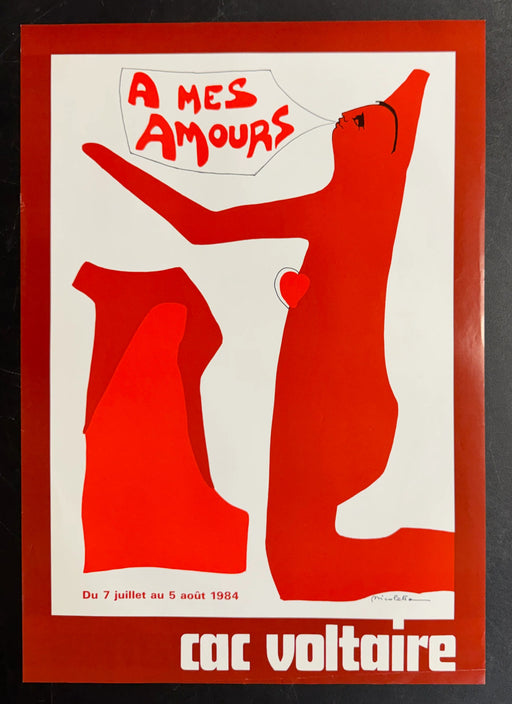 À Mes Amours (1984) CAC Voltaire French Poster Rolled 15.75x22.75