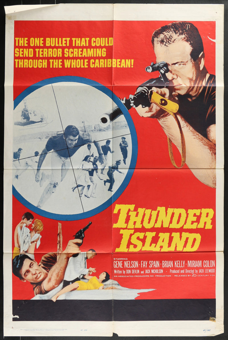 Thunder Island (1963) Original Movie Poster Folded 27x41