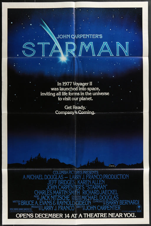 Starman (1984) Original Movie Poster Folded 27x41