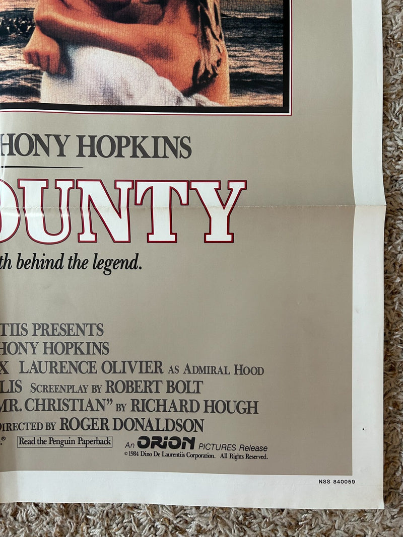 The Bounty (1984) Orig. Movie Poster One-Sheet 27x41 Folded Gibson Hopkins BP40