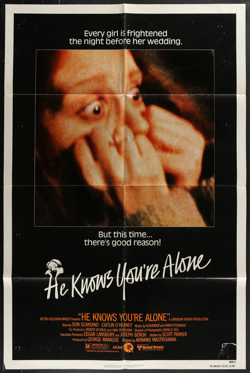 He Knows You’re Alone (1980) Original Horror Movie Poster Folded 27x41