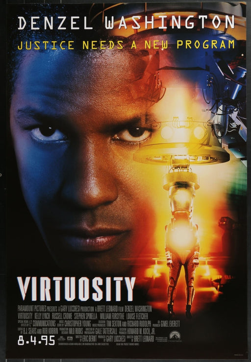 Virtuosity (1995) Original Single-sided Movie Poster Rolled 27x40