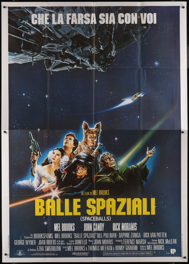Spaceballs (1987) Original Italian Two-panel Movie Poster Folded 55x78