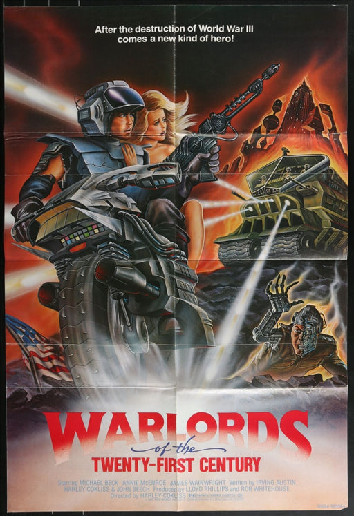 Warlords of the Twenty First Century (1982) Original Movie Poster Folded 27x41