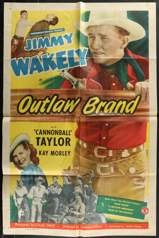 Outlaw Brand (1948) Original Movie Poster Folded 27x41