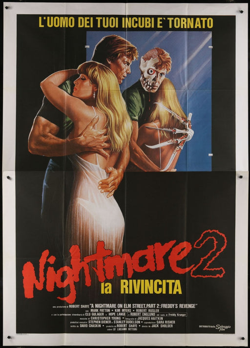 A Nightmare on Elm Street 2 (1985) Orig. Italian Two-panel Movie Poster 55x78