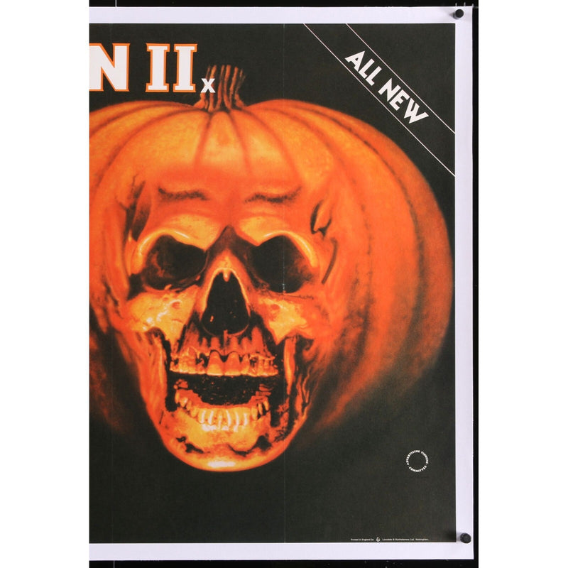 HALLOWEEN II (1982) Original Linenbacked British Quad Movie Poster RARE 30"x40"