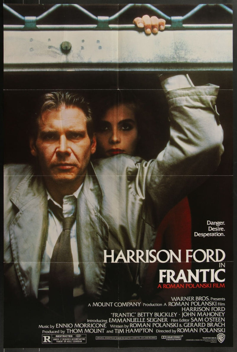 Frantic (1988) Original Movie Poster Folded 27x40.5