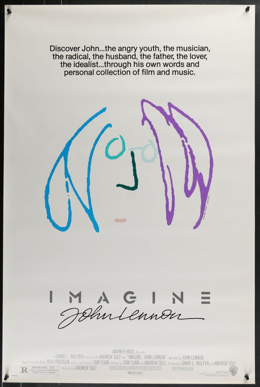 Imagine: John Lennon (1988) Original Single-side Movie Poster Rolled 27x40