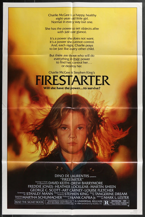 Firestarter (1984) Original Movie Poster F 27x41
