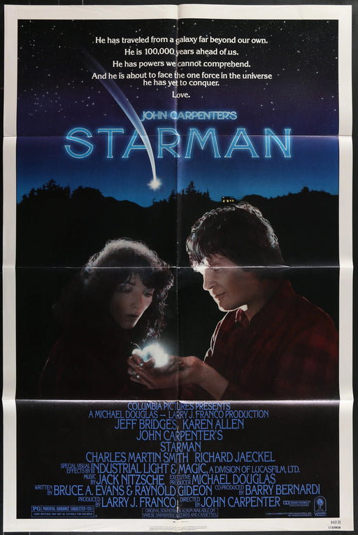 Starman (1984) Original Movie Poster Folded 27x41