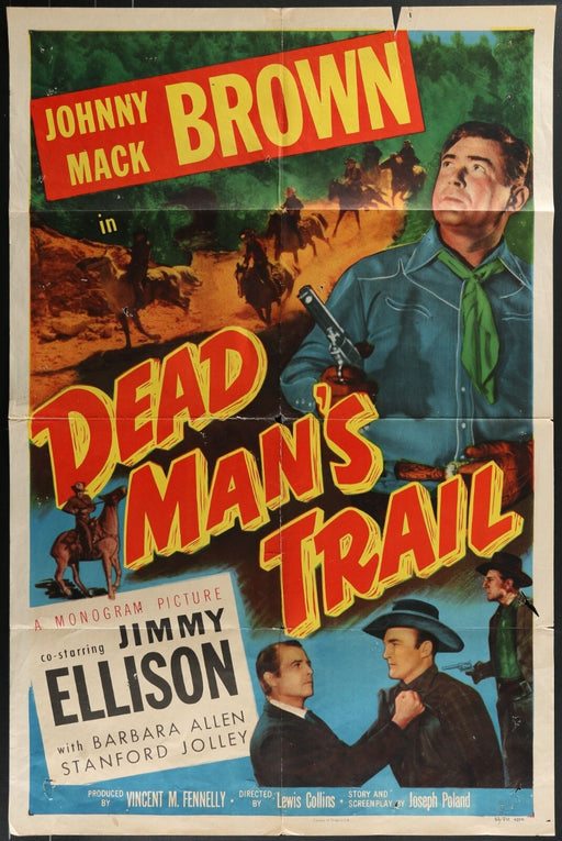 Dead Man's Trail (1952) Original Movie Poster Folded 27x41