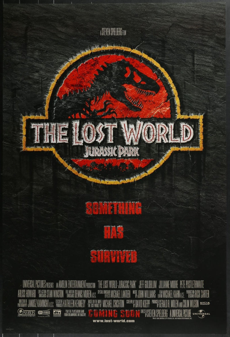 The Lost World: Jurassic Park (1997) Orig Double-sided Movie Poster Rolled 27x40