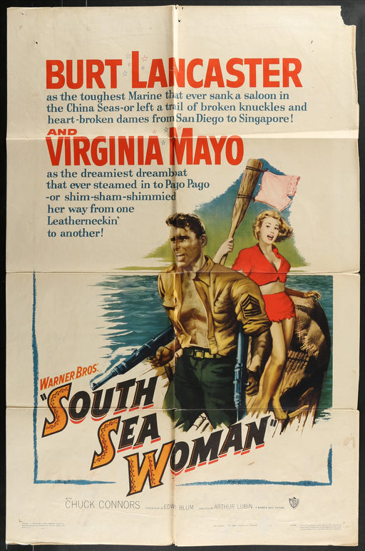 South Sea Woman (1953) Original Movie Poster Folded 27x41