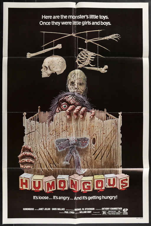 Humongous (1982) Original Horror Movie Poster Folded 27x41