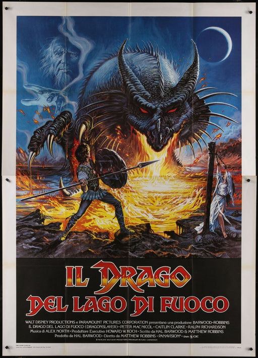 Dragonslayer (1981) Original Italian 2P Movie Poster 55x78