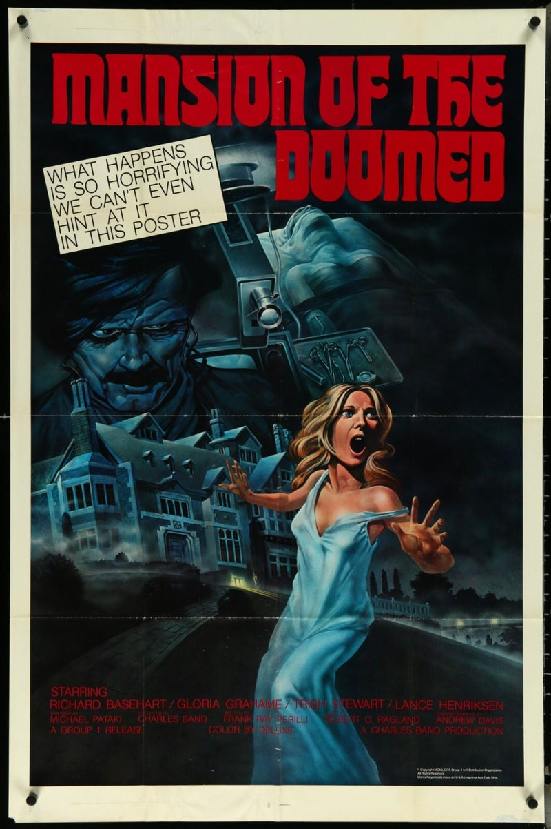 Mansion of the Doomed (1976) Original Movie Poster Folded 27x41