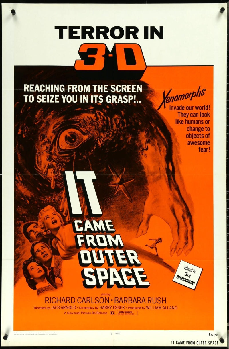 Terror in 3D (1972 re-release) Original Movie Poster Folded 27x41