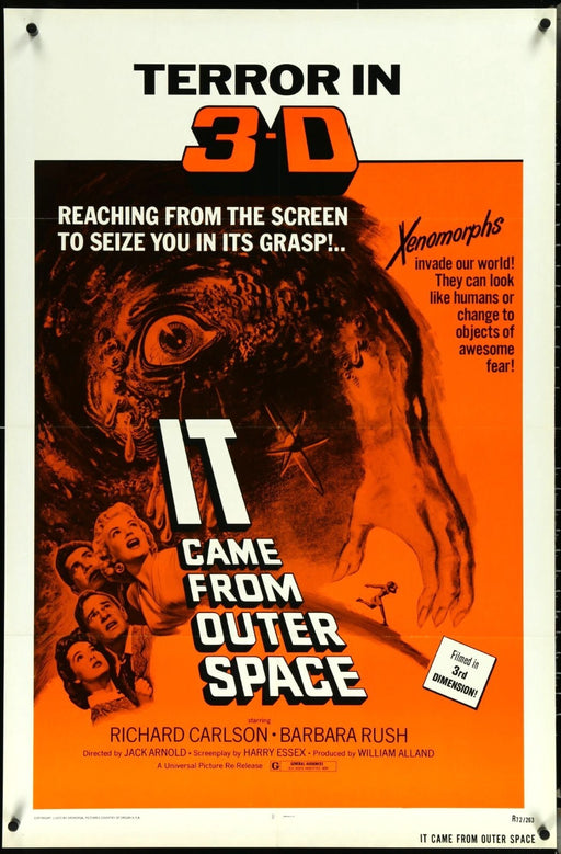 Terror in 3D (1972 re-release) Original Movie Poster Folded 27x41
