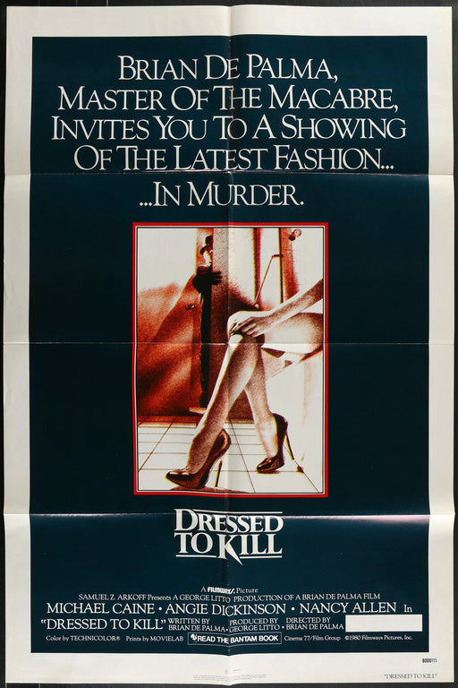 Dressed to Kill (1980) Original Movie Poster Folded 27x41