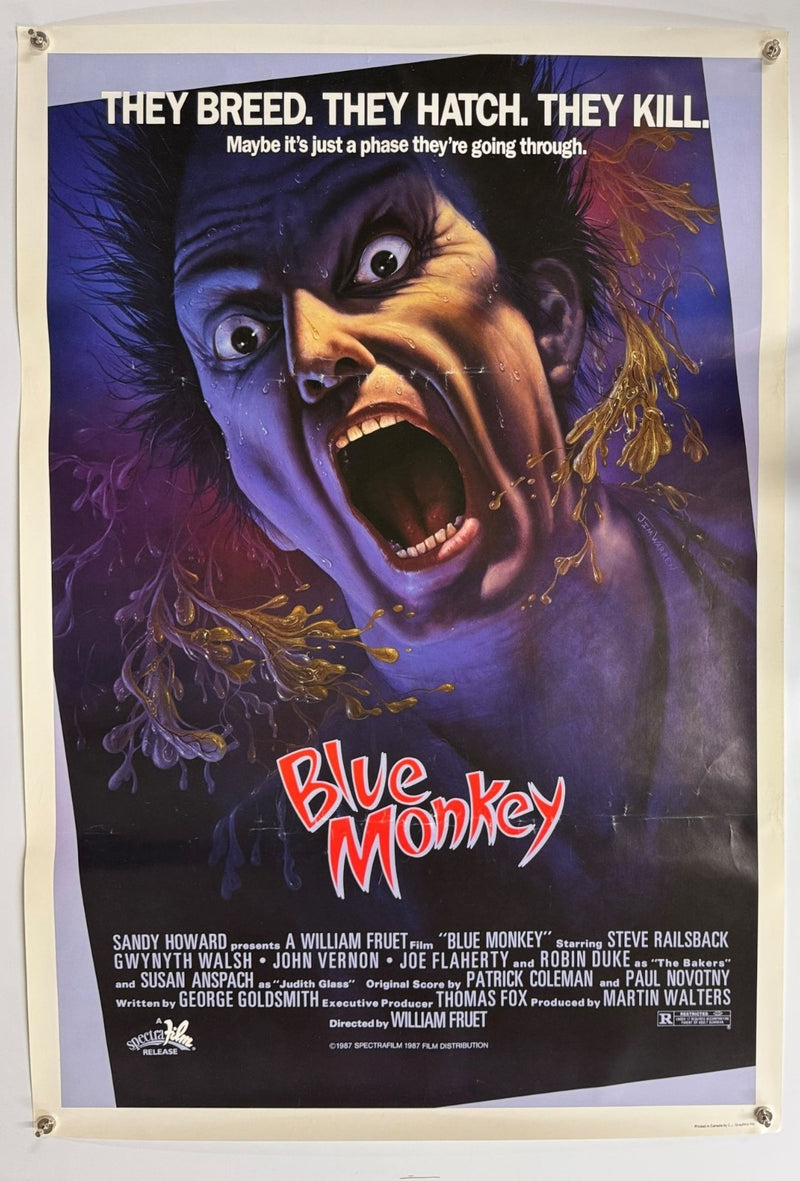 Blue Monkey (1987) Original Movie Poster 27x41