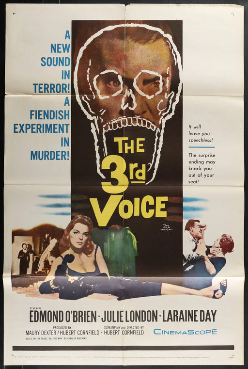 The 3rd Voice (1960) Original Movie Poster Folded 27x41