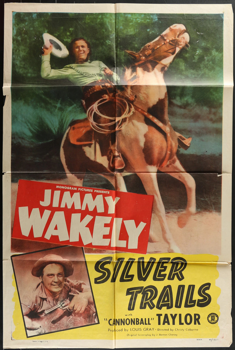 Silver Trails (1948) Original Western Movie Poster F 27x41