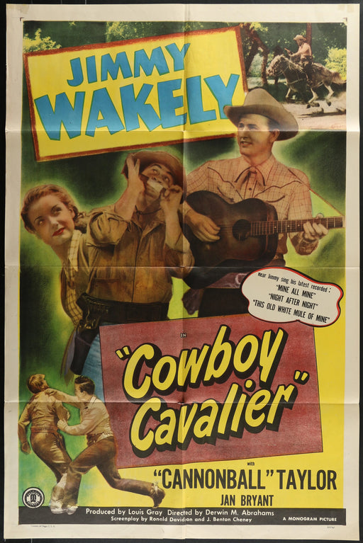 Cowboy Cavalier (1948) Original Western Movie Poster F 27x41