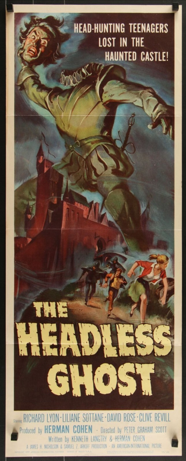 The Headless Ghost (1959) Original Movie Poster Rolled 14" x 36"