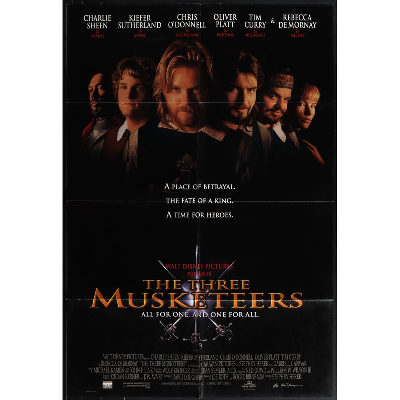 The Three Musketeers (1993) Original Movie Poster Folded 27x41