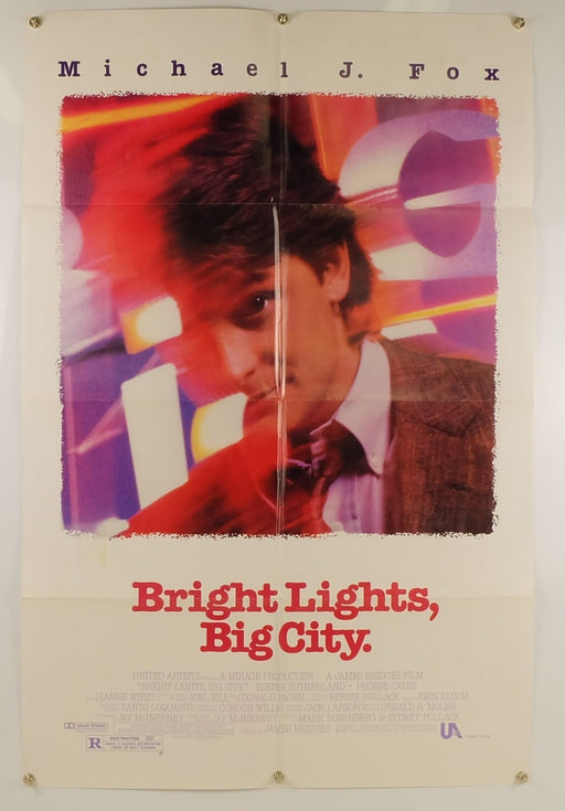 Bright Lights, Big City (1988) Original Movie Poster Folded 27x41