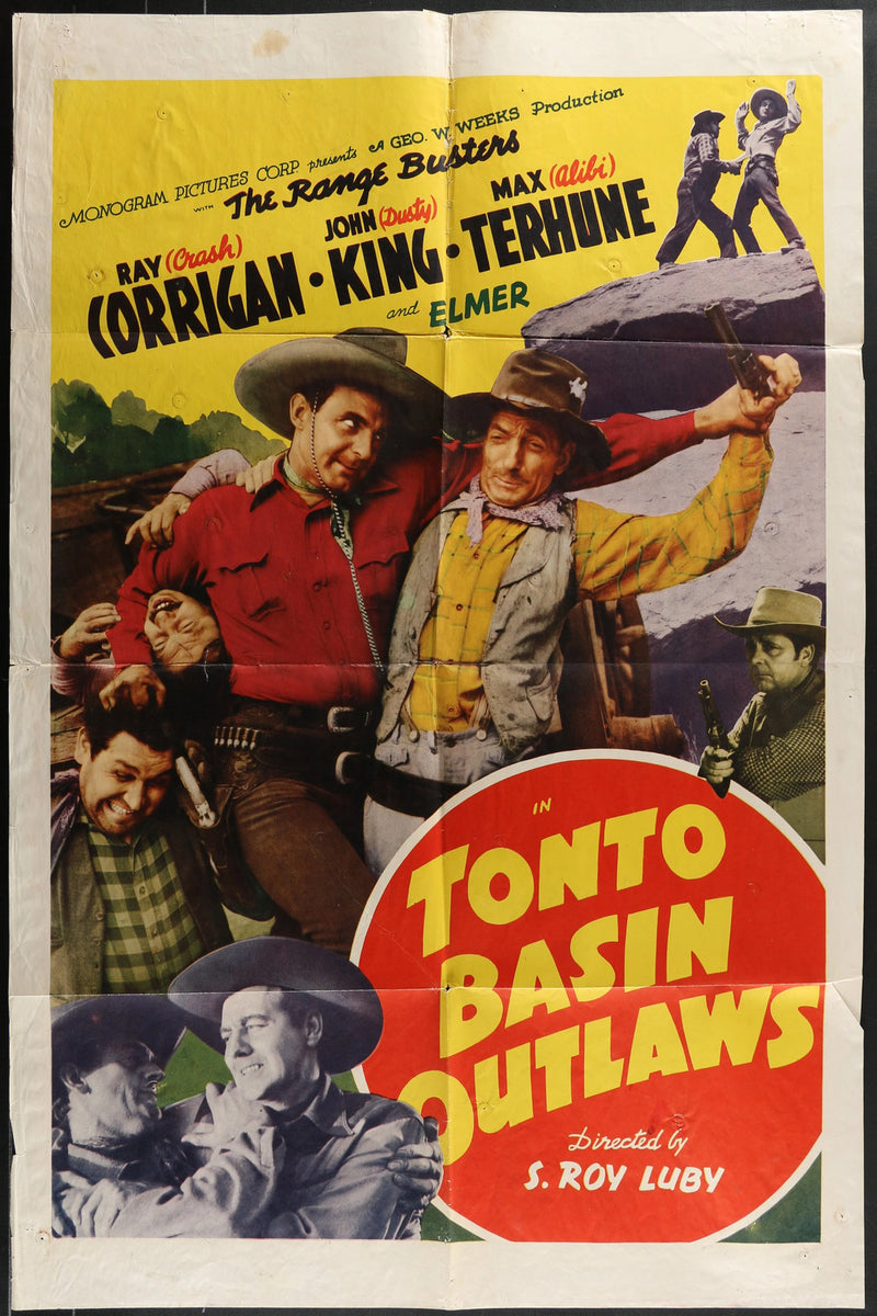 Tonto Basin Outlaws (1941) Original Western Movie Poster Folded 27x41