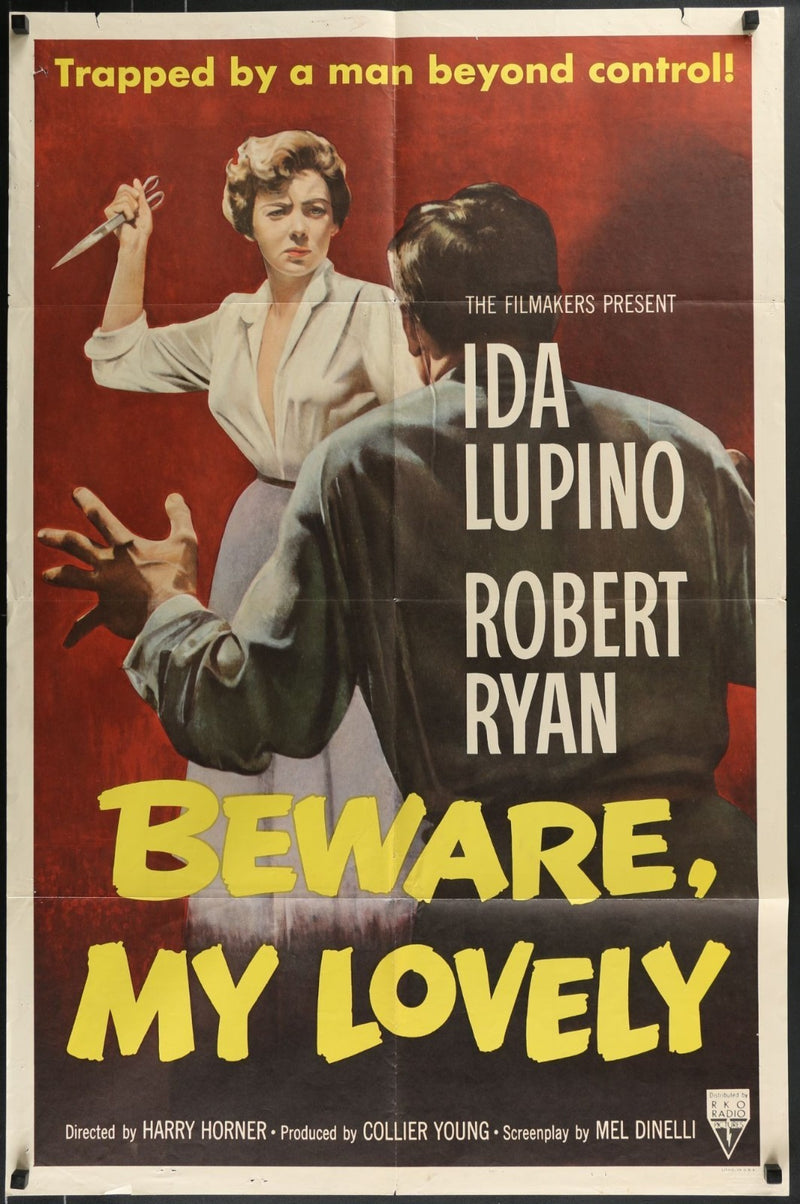 Beware, My Lovely (1952) Original Folded Movie Poster 27x41