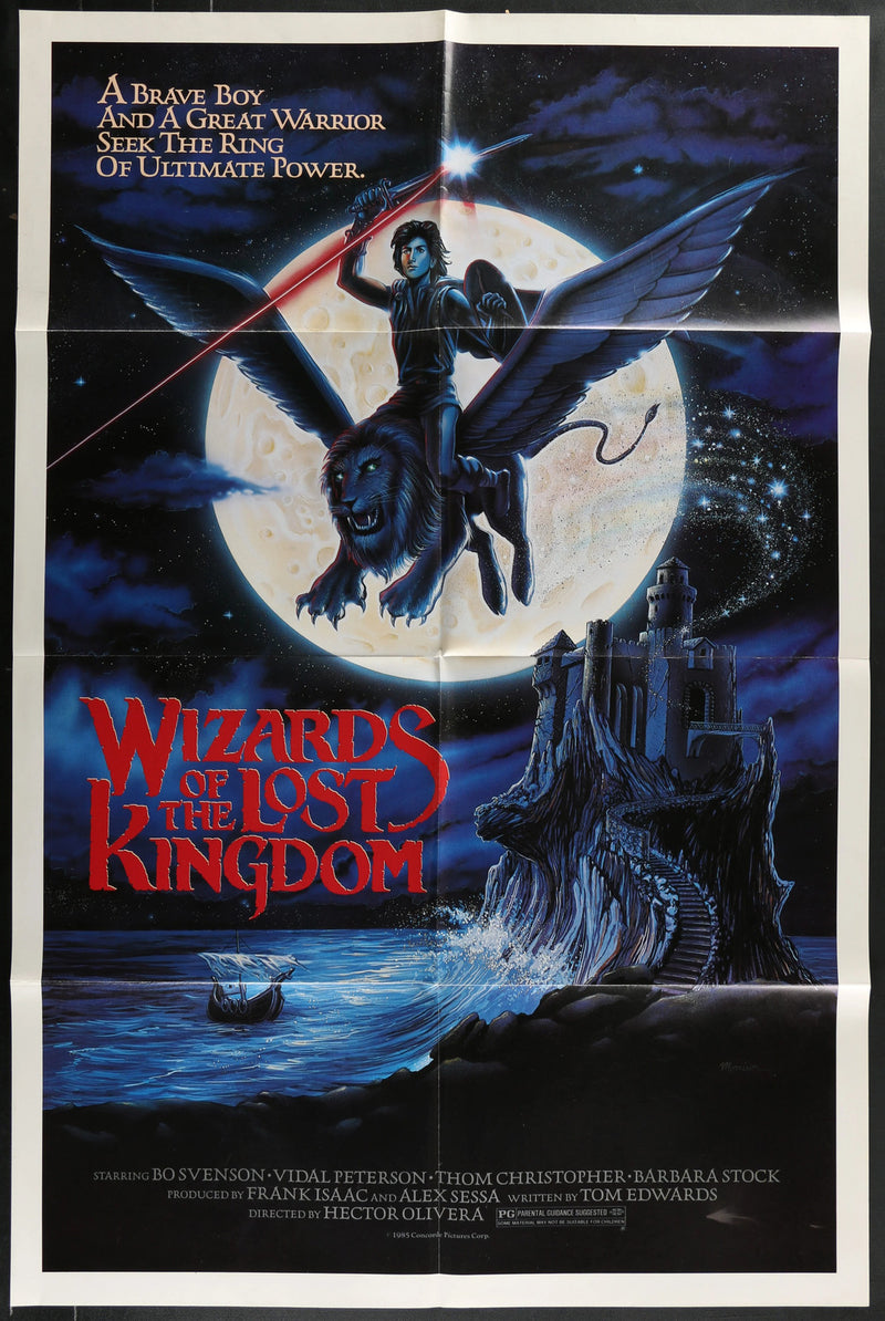 Wizards of the Lost Kingdom (1985) Original Fantasy Movie Poster Folded 27x41