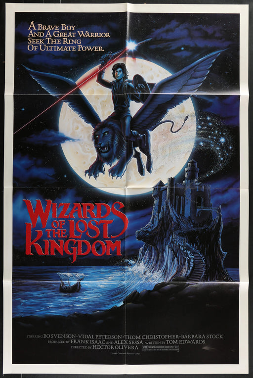 Wizards of the Lost Kingdom (1985) Original Fantasy Movie Poster Folded 27x41