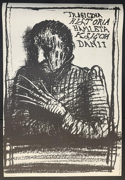 Tragiczna Historia Hamleta Księcia Danii (1980) Orig Polish Theater Poster 26x38