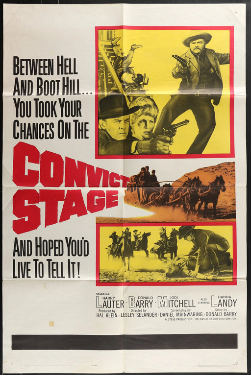 Convict Stage (1965) Original Western Movie Poster F 27x41