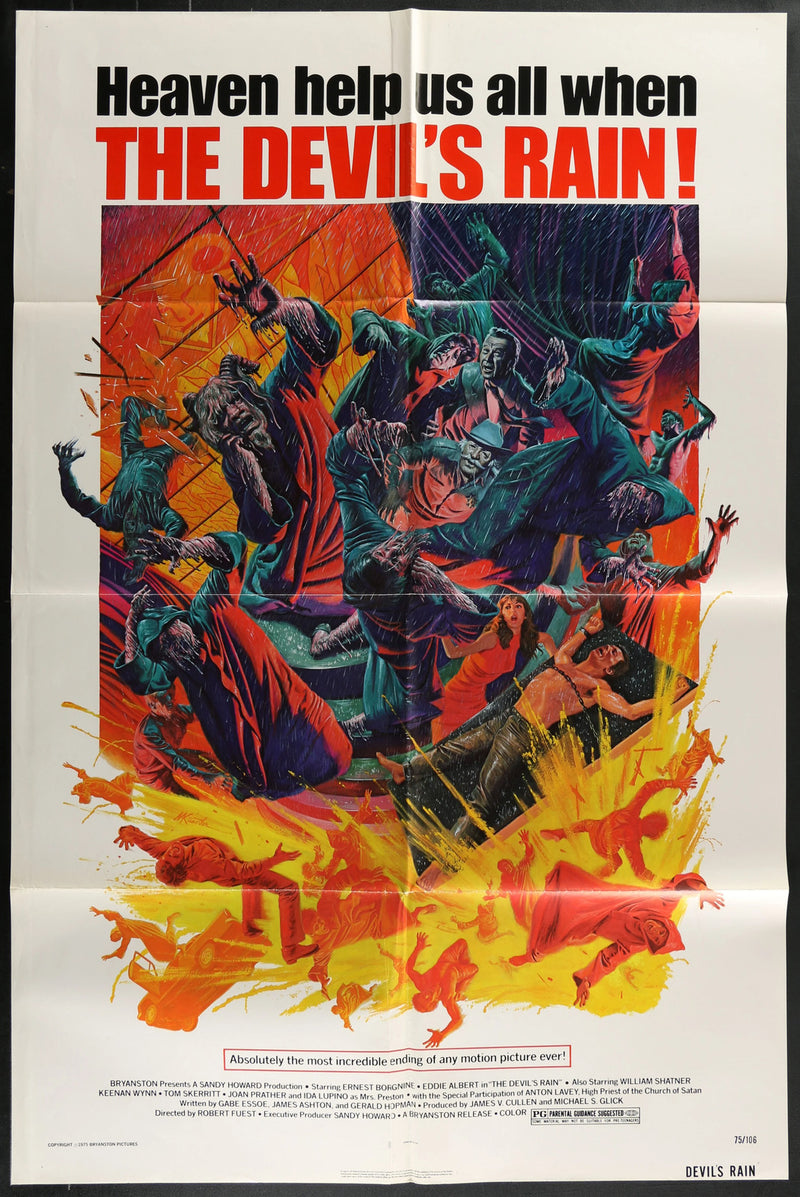 The Devil’s Rain (1975) Original Horror Movie Poster Folded 27x41