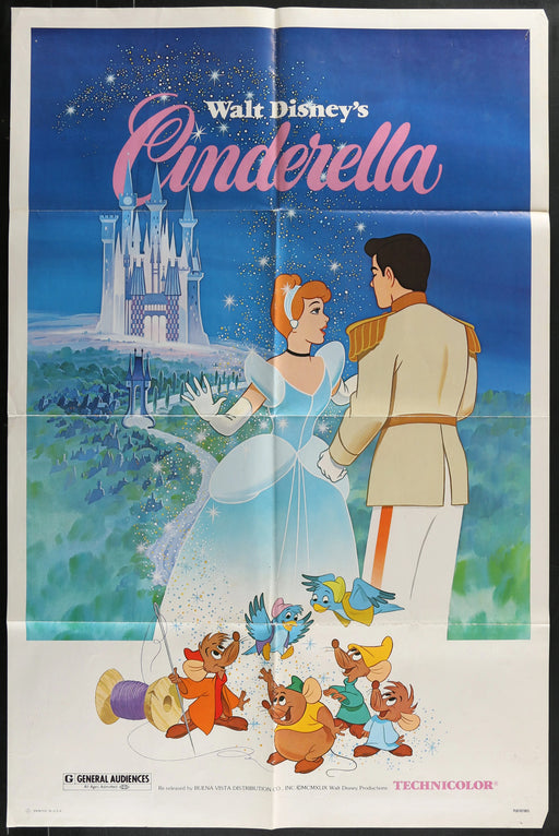 Cinderella (1965 Re-Release) Original Movie Poster Folded 27x41