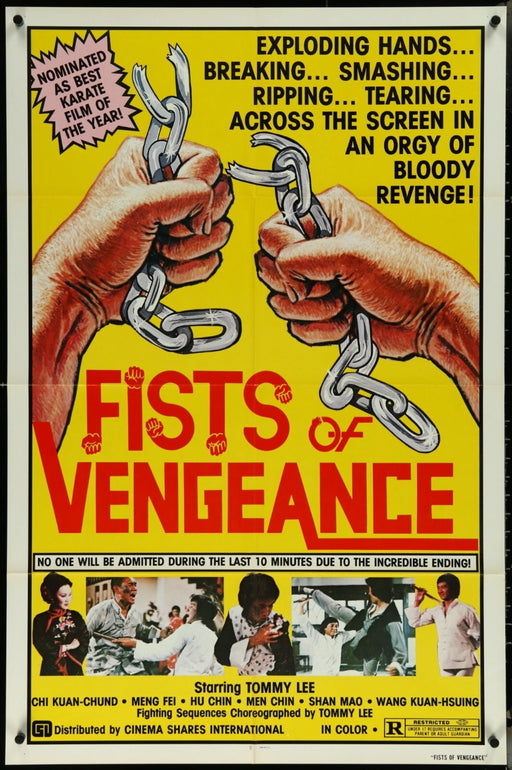 Fists of Vengeance (1977) Original Movie Poster Folded 27x41