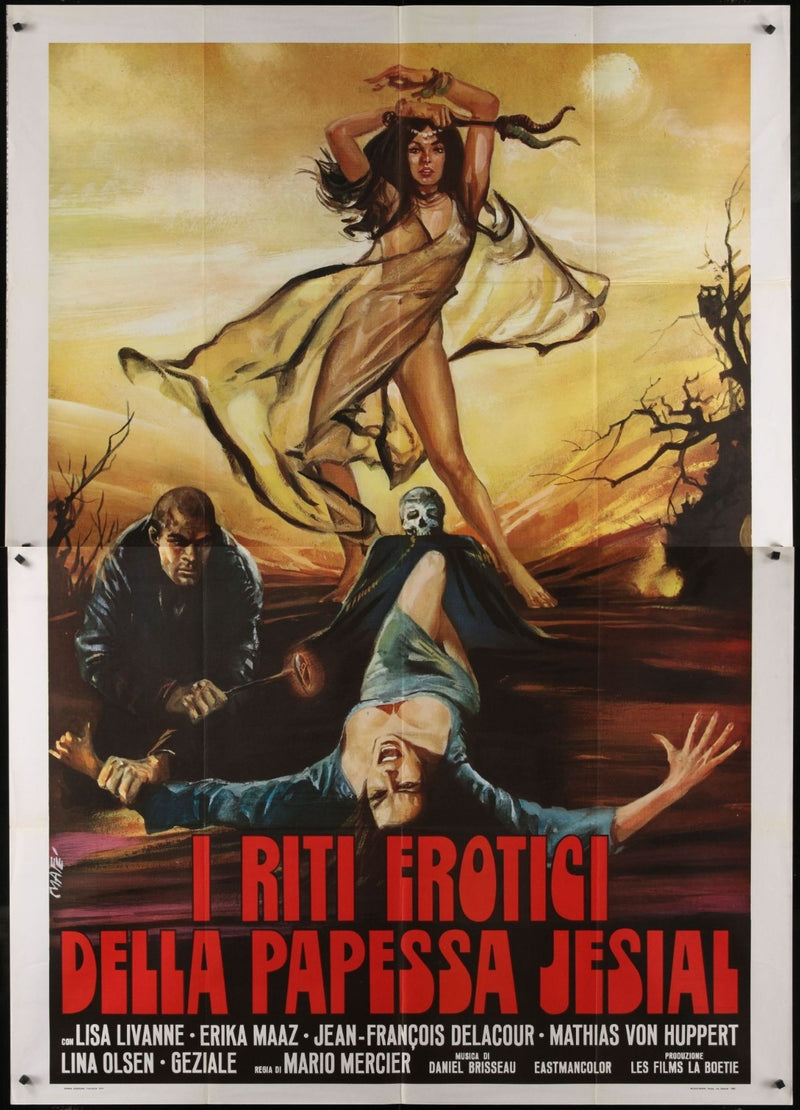 A Women Possessed (1975) Original Italian 2P Movie Poster Folded 55x78
