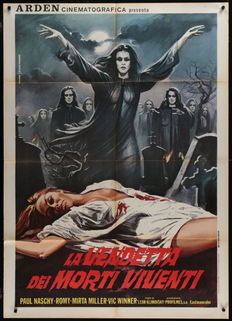 La Rebelion de las Muertas (R1981) Original Italian 1P Movie Poster Folded 39x55