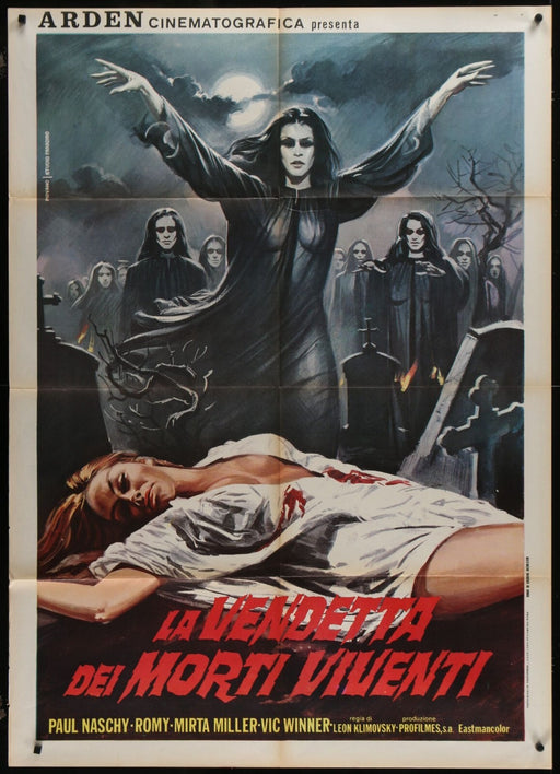 La Rebelion de las Muertas (R1981) Original Italian 1P Movie Poster Folded 39x55