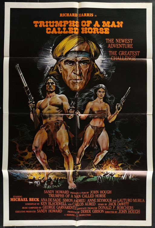 Triumphs of a Man Called Horse (1983) Original Movie Poster Folded 27x41