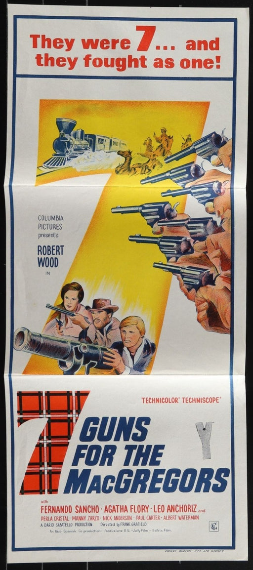 Seven Guns for the MacGregors (1966) Orig. Australian Daybill Movie Poster