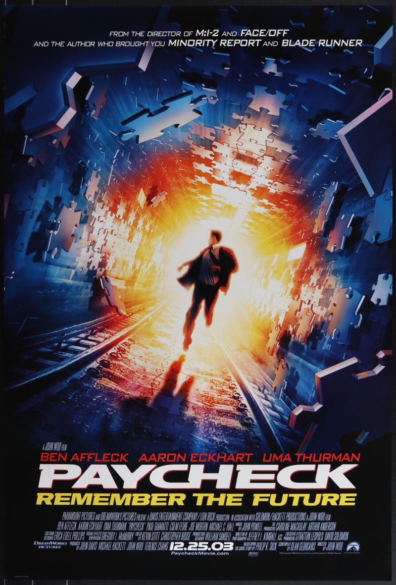 Paycheck (2003) Original Movie Poster Rolled 27x40