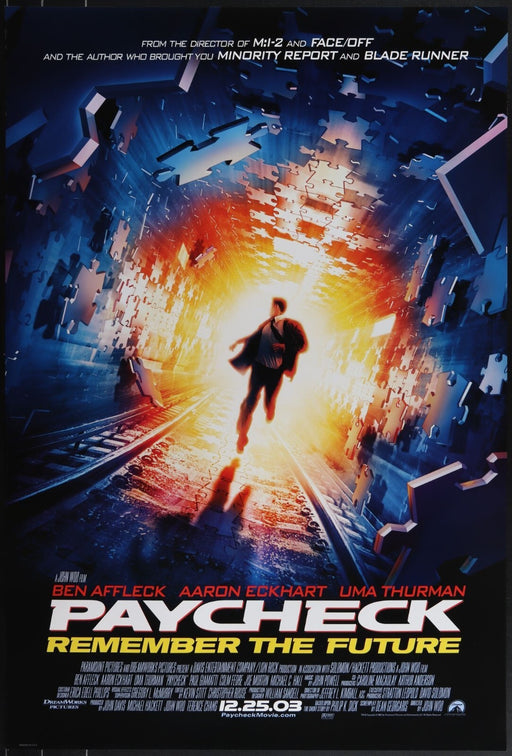 Paycheck (2003) Original Movie Poster Rolled 27x40