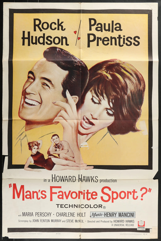 Man's Favorite Sport? (1964) Original Movie Poster Folded 27x41